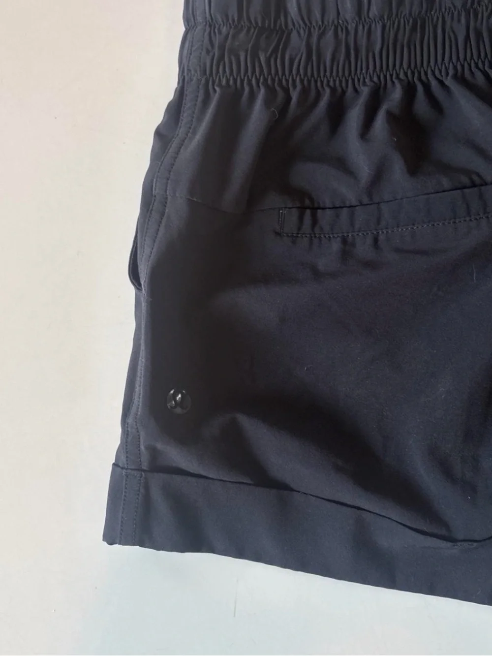 lululemon athletica Black Elastic-Waist Athletic Shorts